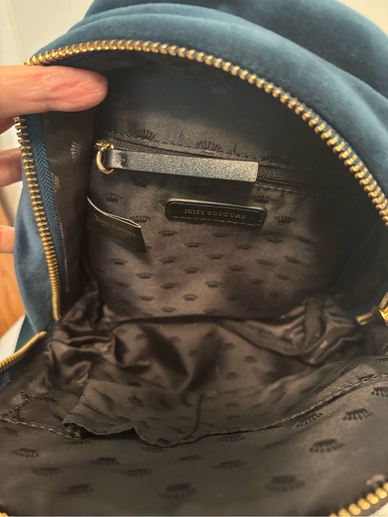 Juicy Couture Teal Velvet Mini Backpack with Mustard Zip Wallet main image 12